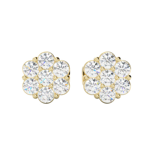 Kolczyki z diamentami Arctis – złoto żółte 585 – GOLDPORT