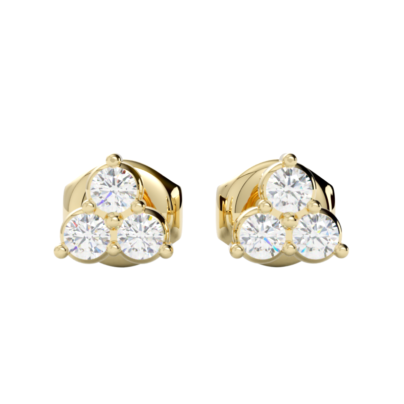 Kolczyki z diamentami Lumen – złoto żółte 585 – GOLDPORT