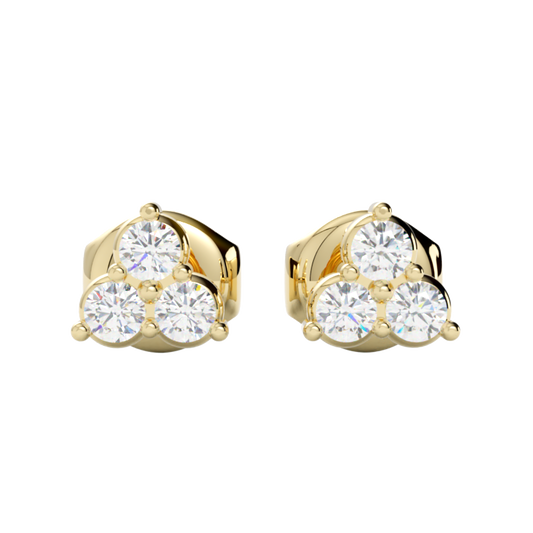 Kolczyki z diamentami Lumen – złoto żółte 585 – GOLDPORT