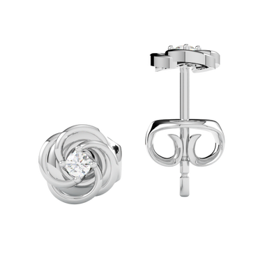 Kolczyki z diamentem z platyny 950