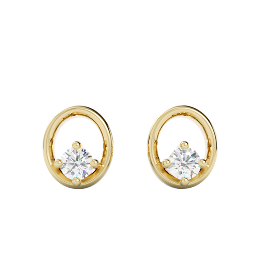 Kolczyki z diamentami Vega – złoto żółte 585 – GOLDPORT