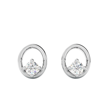 Kolczyki z diamentami Vega – złoto białe 585 – GOLDPORT