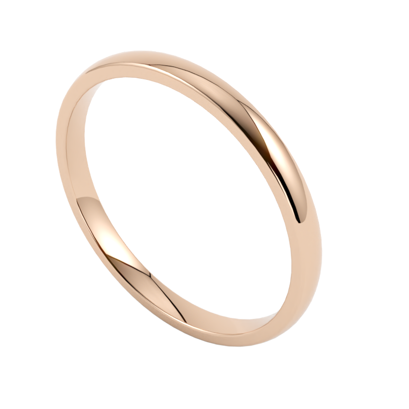 Wąska obrączka ślubna różowe złoto