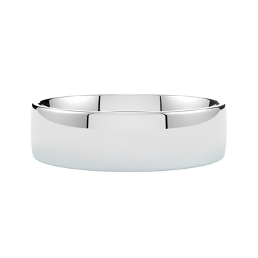 Biała szeroka obrączka ślubna ze złota