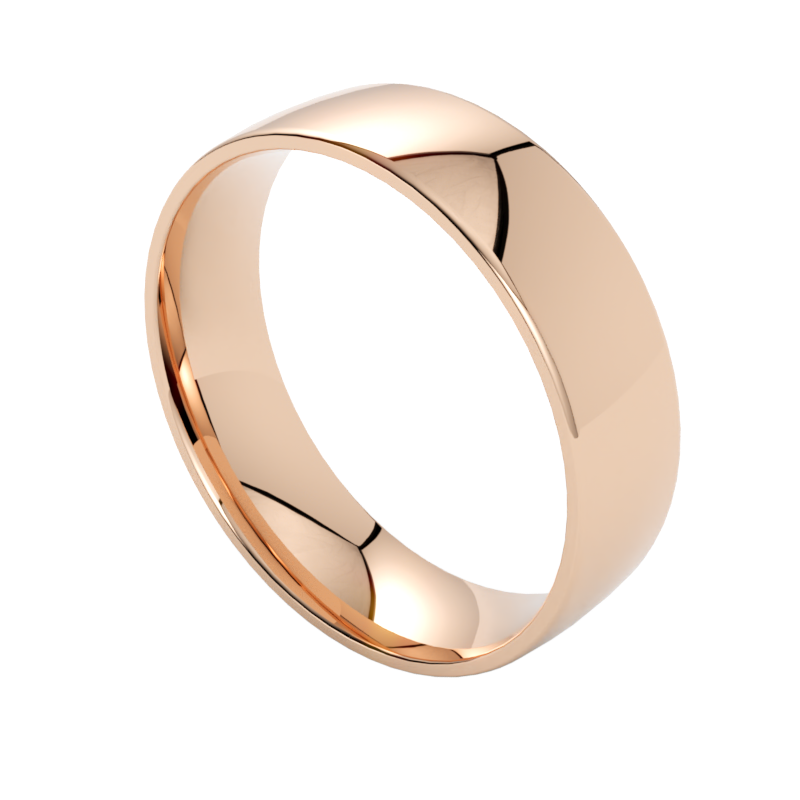 złota obrączka ślubna półokrągła 585 różowa