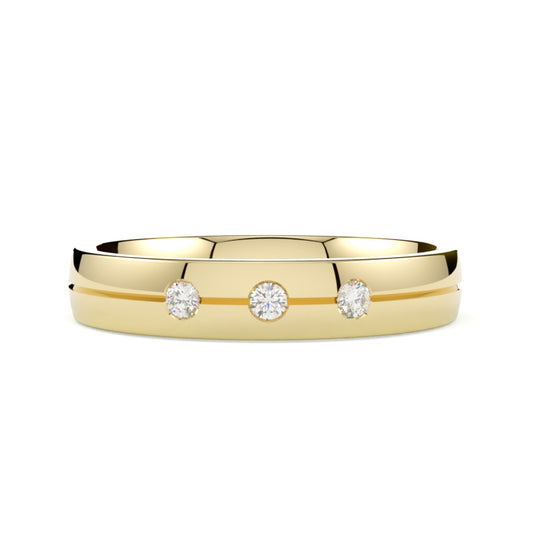 Obrączka z diamentami 3,50 mm żółte złoto 585 GOLDPORT Szczecin