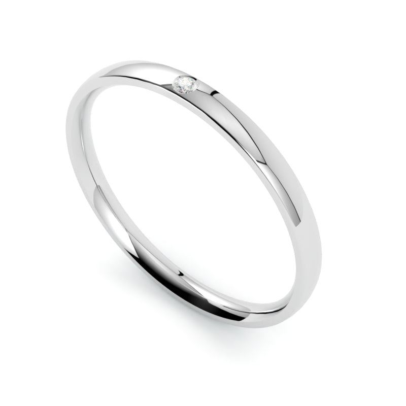 Obrączka ślubna z diamentem platyna 950 Jubiler GOLDPORT