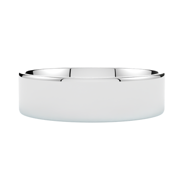 gładka płaska obrączka ślubna złoto białe 585