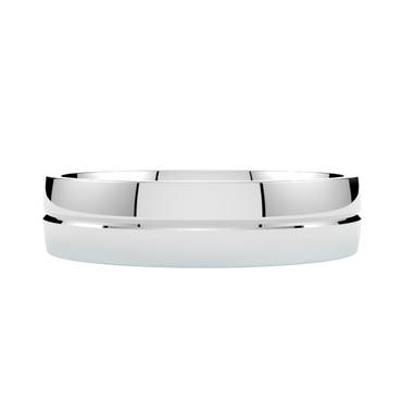 obrączki ślubne białe złoto 585 półokrągłe