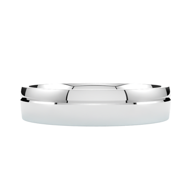 obrączki ślubne złoto białe 585 półokrągłe