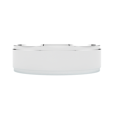 Nowoczesna szeroka złota obrączka ślubna białe złoto