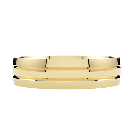 klasyczna obrączka ślubna żółte złoto polerowane