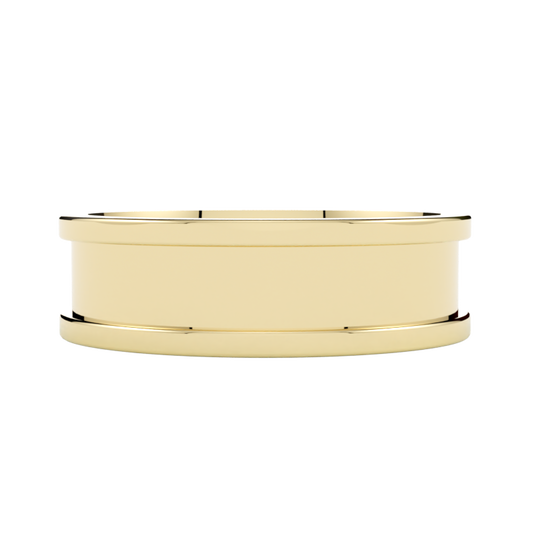 Nowoczesna męska obrączka ślubna z żółtego złota 750 6,00 mm