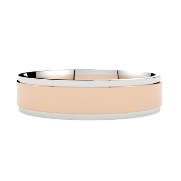 Nowoczesna obrączka ślubna wielokolorowa różowe i białe złoto