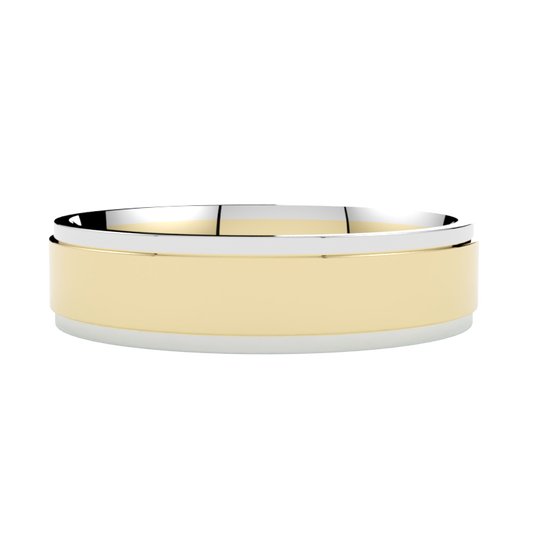 Nowoczesna Obrączka ślubna wielokolorowa żółte i białe złoto