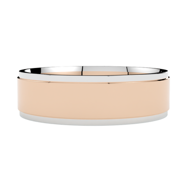 Dwukolorowa złota obrączka ślubna, złoto różowe i białe