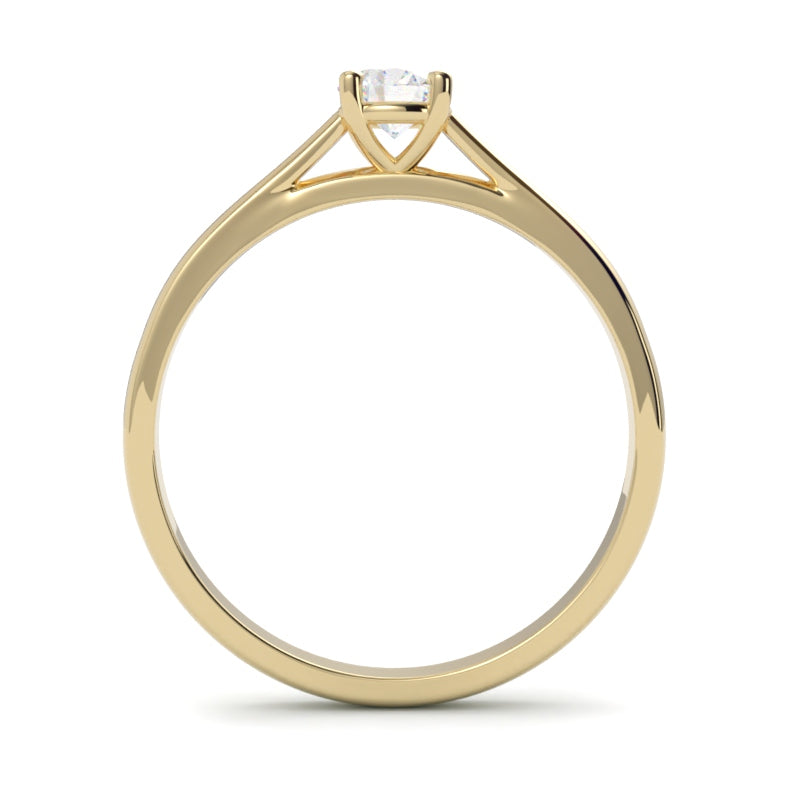 Pierścionek z diamentem z żółtego złota 585 klasyczny pierścionek zaręczynowy