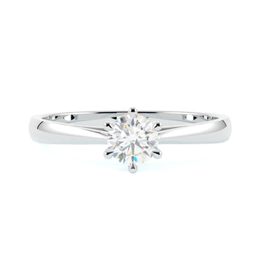 Pierścionek zaręczynowy z białego złota 585 – naturalny diament w subtelnej oprawie