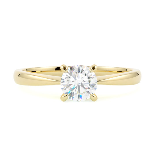 Pierścionek z brylantem z żółtego złota 585 – biżuteria GOLDPORT ze Szczecina