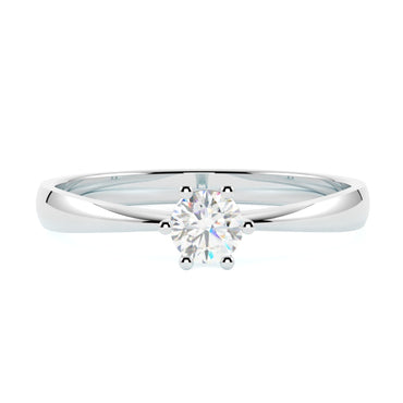 Pierścionek z białego złota 585 z diamentem – dyskretna elegancja manufaktury GOLDPORT