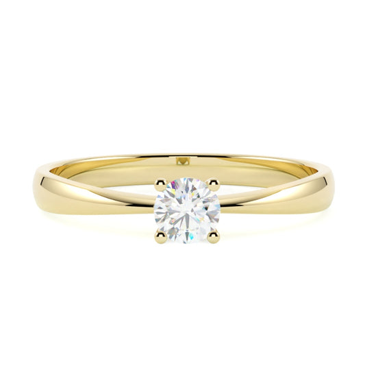 Pierścionek z diamentem z żółtego złota 585 – elegancka biżuteria GOLDPORT ze Szczecina