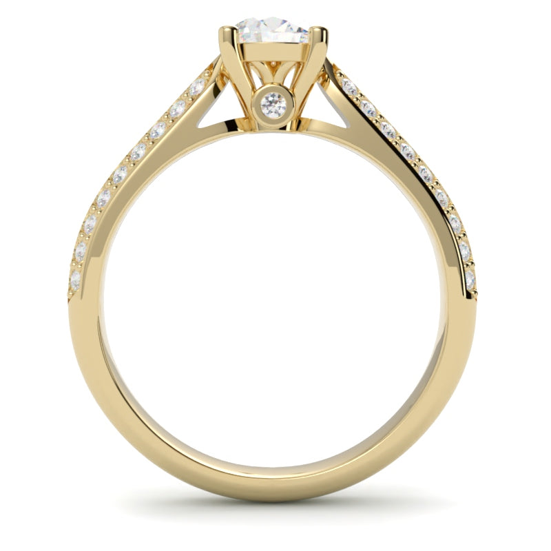 Pierścionek z żółtego złota 585 z diamentem – kunszt jubilerski ze Szczecina