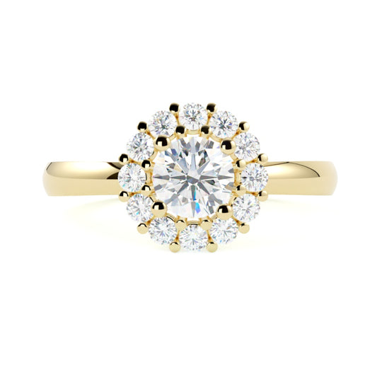 Pierścionek z diamentem z żółtego złota 585 – klasyczny i starannie opracowany projekt GOLDPORT Szczecin