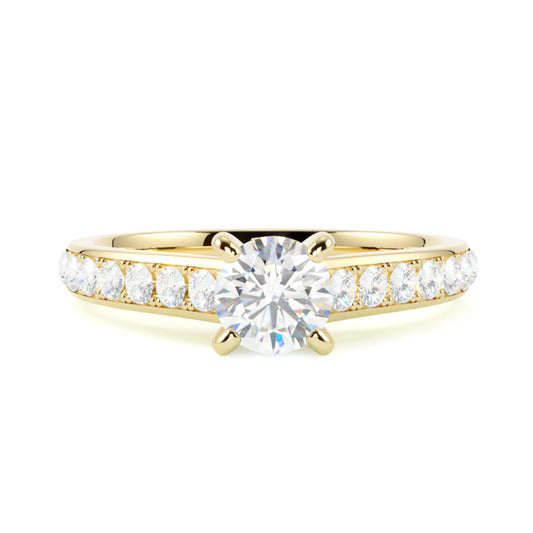 Pierścionek z żółtego złota 585 z diamentem – precyzyjne złotnictwo z pracowni GOLDPORT