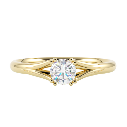 Pierścionek z diamentem Blask – złoto żółte 585 – GOLDPORT