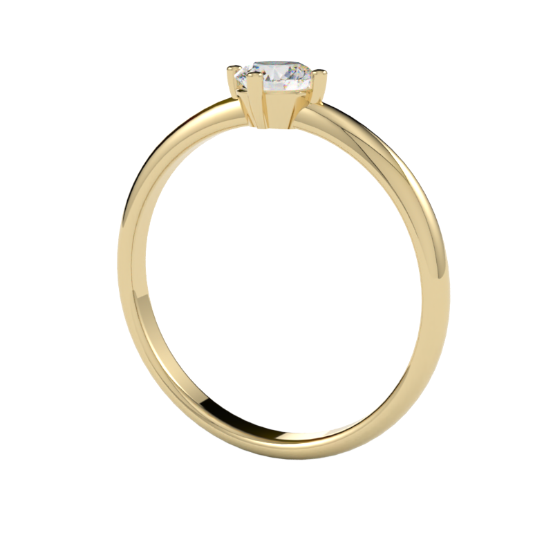 Pierścionek z diamentem Glow – złoto żółte 750 – GOLDPORT