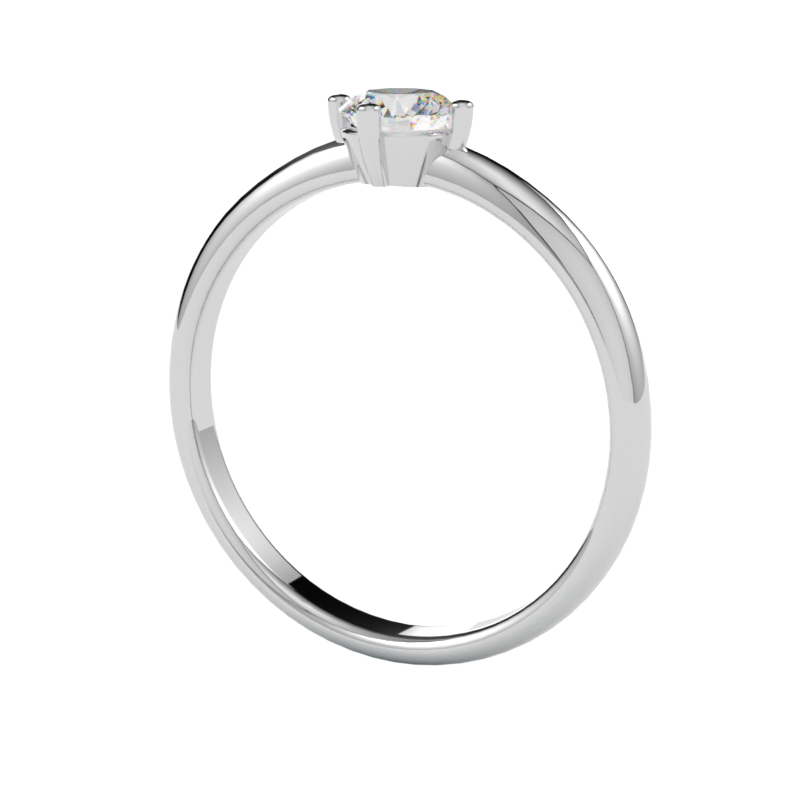 Pierścionek z diamentem Glow – złoto białe 750 – GOLDPORT