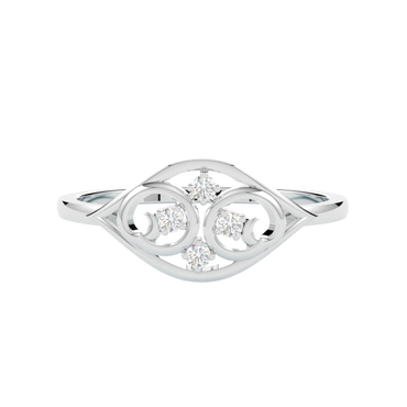 Pierścionek z diamentem Iskra – złoto białe 585 – GOLDPORT