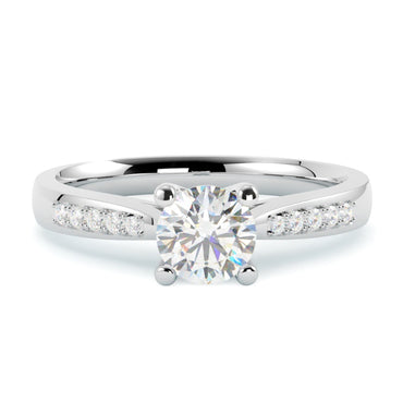 Pierścionek z diamentem Grace – złoto białe 585 – GOLDPORT