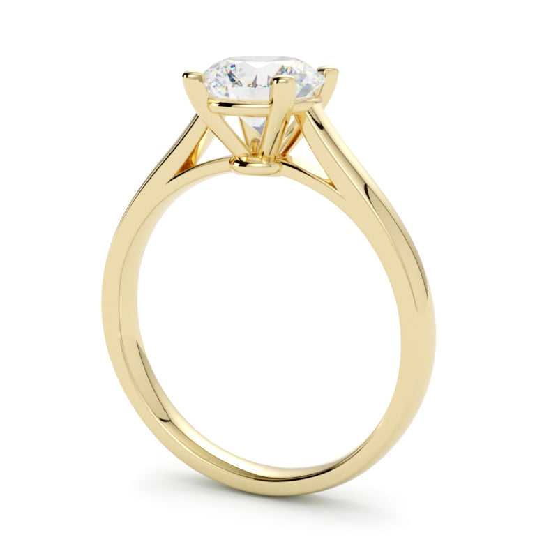 Pierścionek z diamentem Olivia – złoto żółte 750 – GOLDPORT