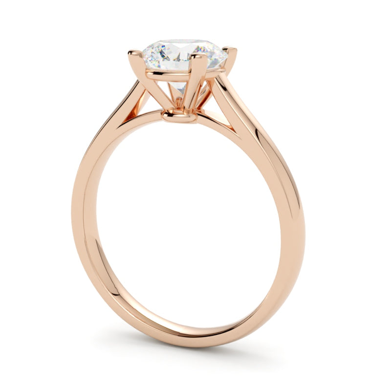 Pierścionek z diamentem Olivia – złoto różowe 750 – GOLDPORT