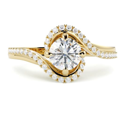 Pierścionek z diamentem Bianca – złoto żółte 585 – GOLDPORT