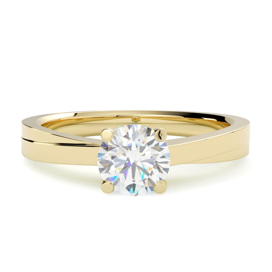 Pierścionek z diamentem Elodie z żółtego złota 585 od GOLDPORT