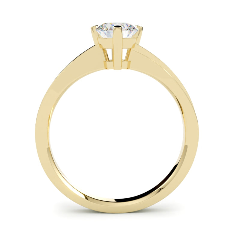 Pierścionek z diamentem Skye z żółtego złota 585 , z naturalnym diamentem w centrum