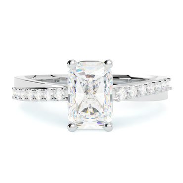 Pierścionek zaręczynowy z białego złota 585 – naturalny diament w precyzyjnej oprawie