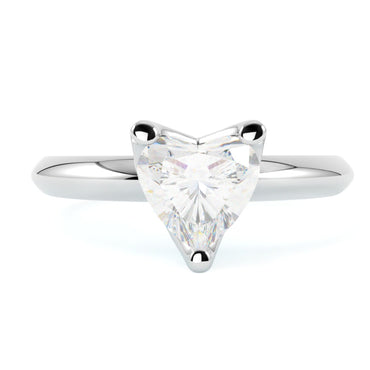 Diament serce pierścionek zaręczynowy ze złota białego próby 585 GOLDPORT