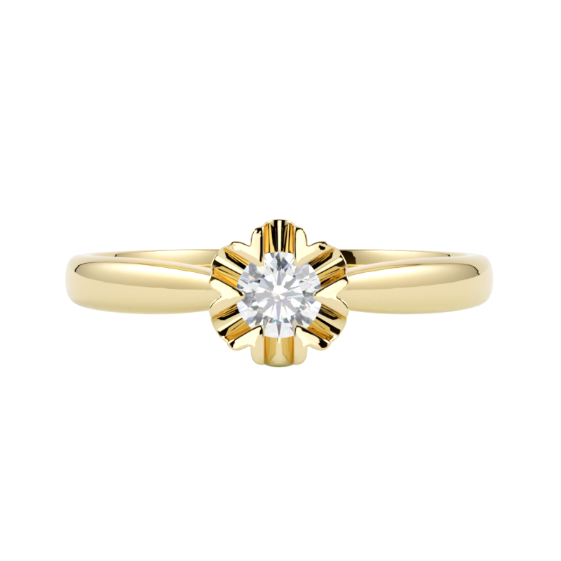 Pierścionek z diamentem Shimmer – złoto żółte 585 – GOLDPORT