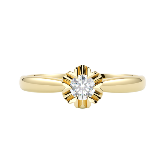 Pierścionek z diamentem Shimmer – złoto żółte 585 – GOLDPORT