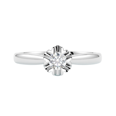 Pierścionek z diamentem Shimmer – złoto białe 585 – GOLDPORT