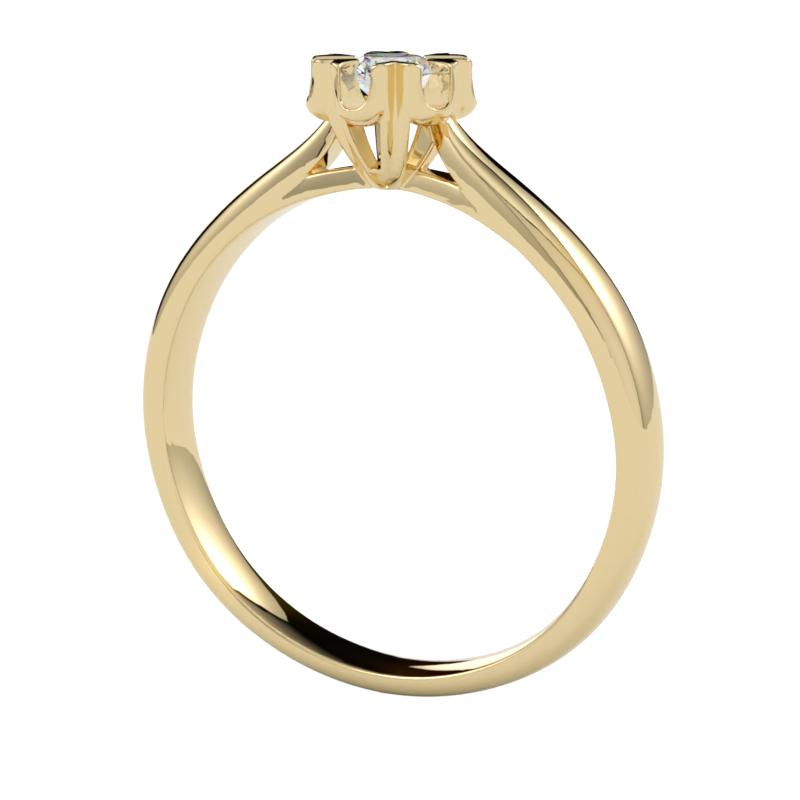 Pierścionek z diamentem Shimmer – złoto żółte 750 – GOLDPORT