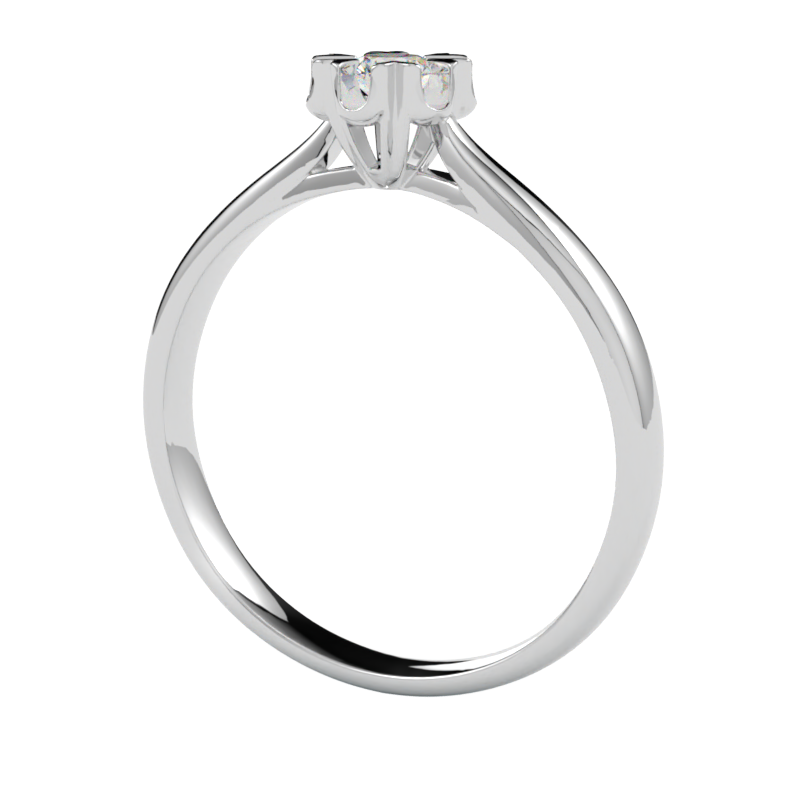 Pierścionek z diamentem Shimmer – złoto białe 750 – GOLDPORT