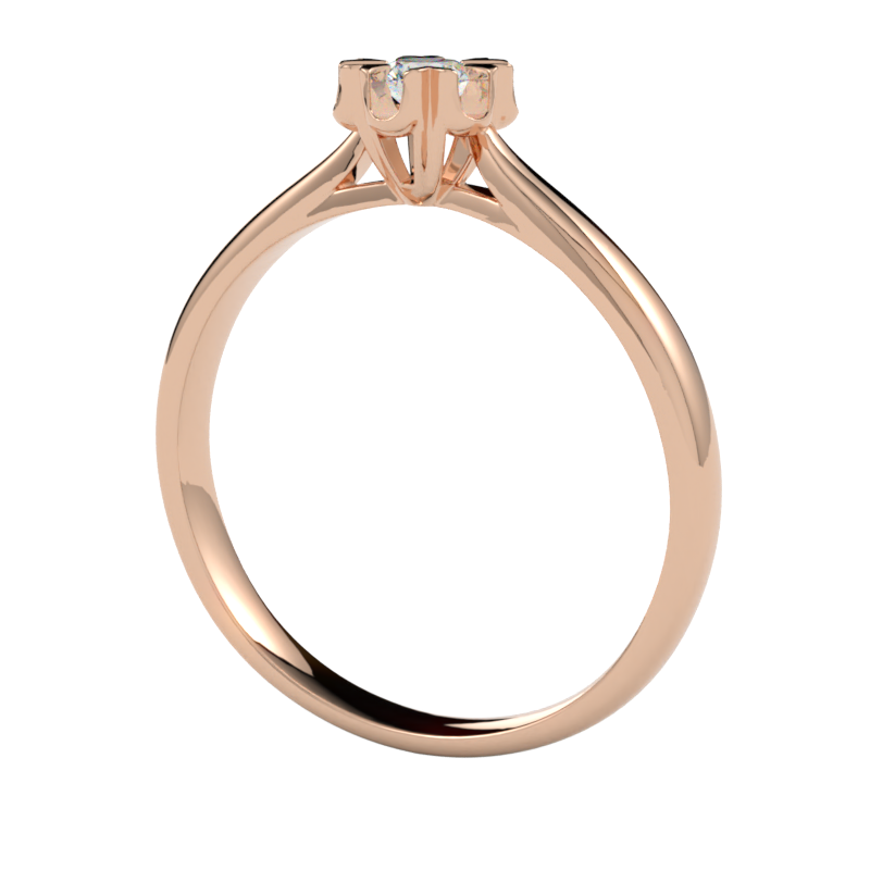 Pierścionek z diamentem Shimmer – złoto różowe 750 – GOLDPORT
