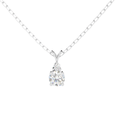 Zawieszka z diamentem Astra – złoto białe 585 – GOLDPORT