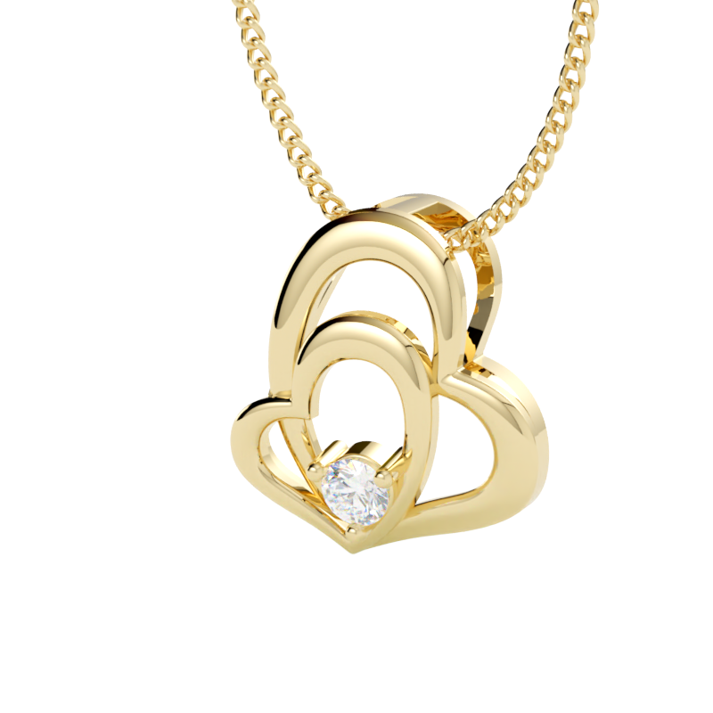 Zawieszka z diamentem Circa – złoto żółte 585 – GOLDPORT
