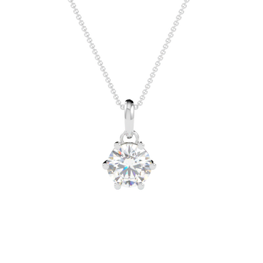 Zawieszka z diamentem Classic – złoto białe 585 – GOLDPORT