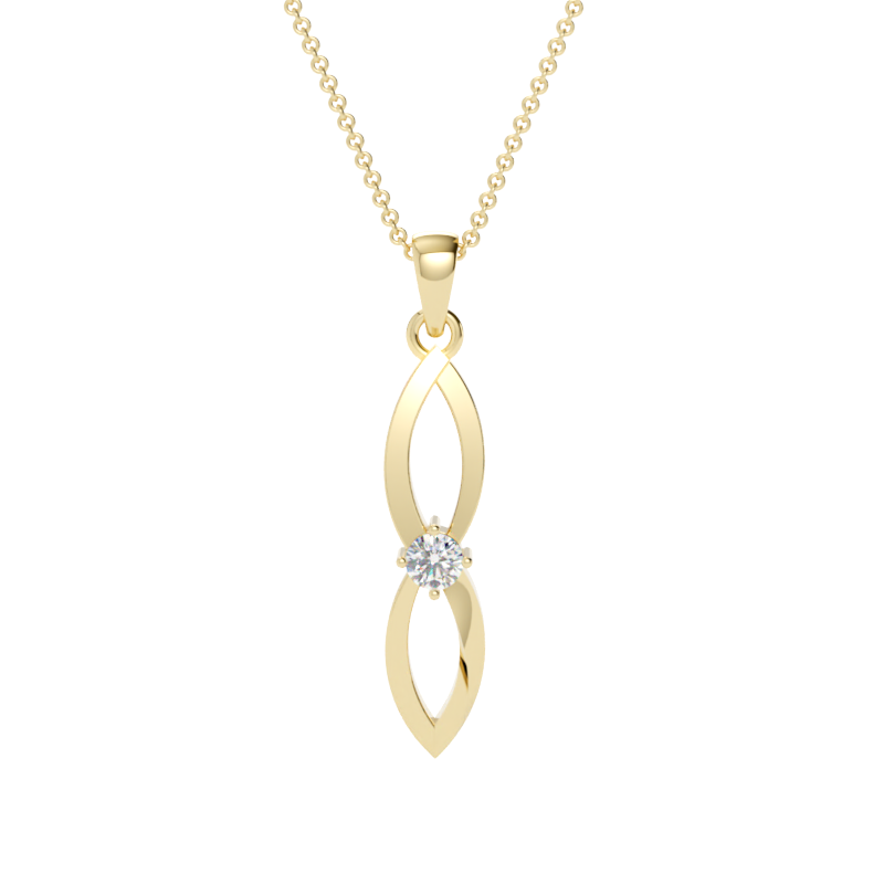 Zawieszka z diamentem Infinity – złoto żółte 585 – GOLDPORT